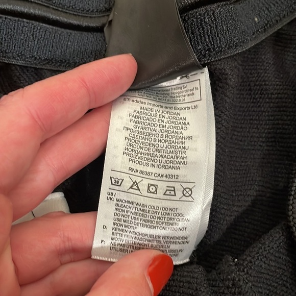 Adidas Climalite Terry Cloth Cropped Jogger Black size L - Picture 6 of 8